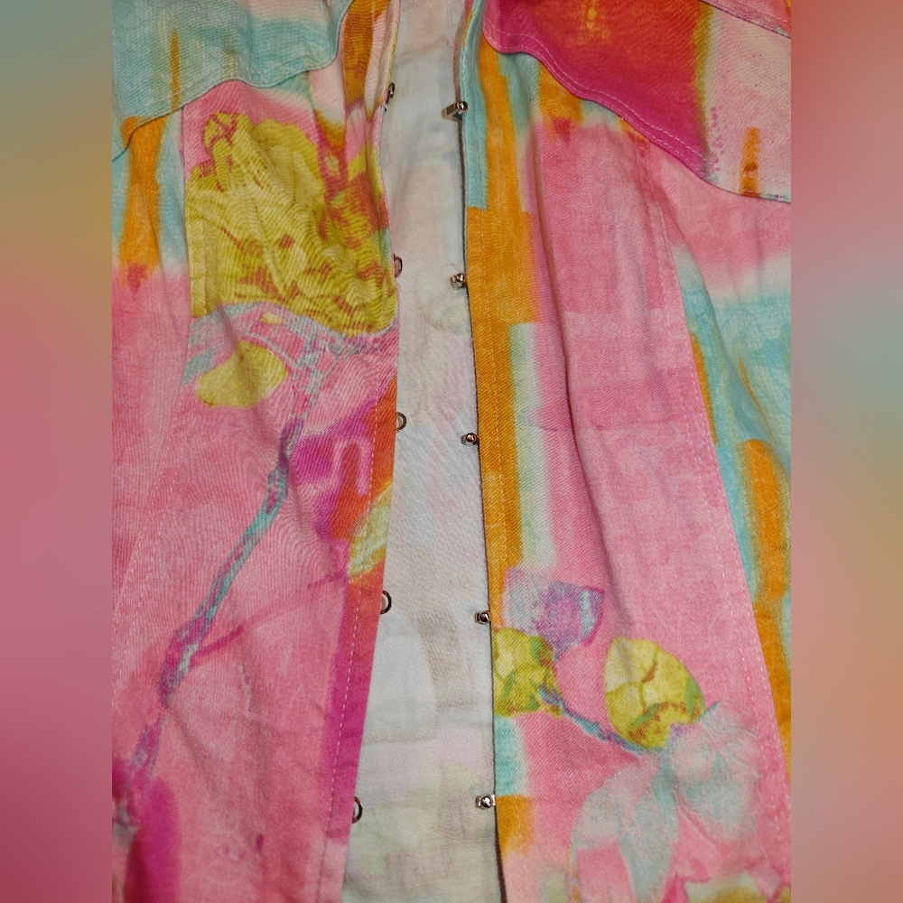Colorful Abstract Women's Jacket - Picture 4 of 4